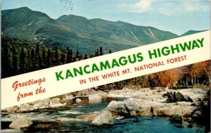 Greetings From Kancamagus Highway White Mountains New Hampshire Split View