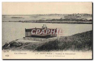 Old Postcard Saint Malo Le Tombeau de Chateaubriand