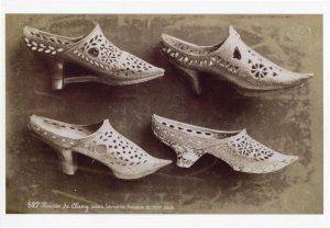 Paris Victorian Antique Ladies Shoes Albumen Photo Postcard