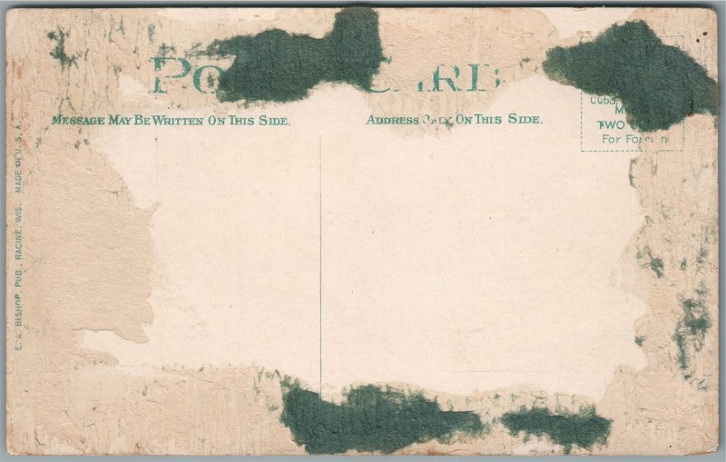 RACINE WI MAIN STREET ANTIQUE POSTCARD