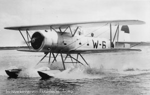 J70/ Aviation RPPC Postcard c1940 Airplane Tromp Floating 431