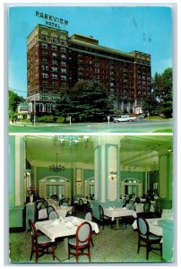 Memphis Tennessee TN Postcard Parkview Hotel Building Interior c1960s Vintage