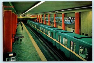 MONTREAL, Quebec Canada ~ Subway Train METRO STATION Transit 4x6 Postcard