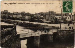 CPA CONCARNEAU - Panorama du Bassin et du Quai Peneroff - Le Pont (457467)