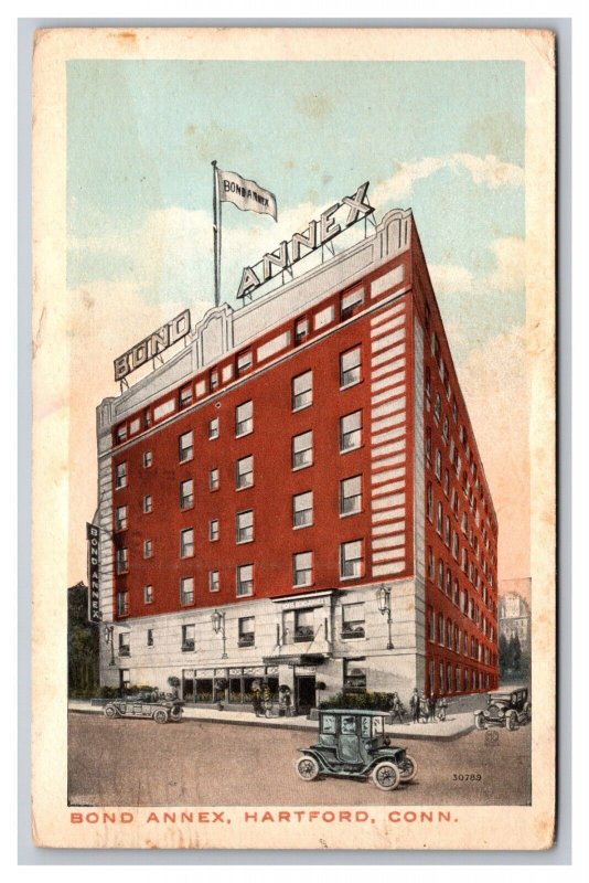 Vintage 1910s Postcard Bond Annex, Hartford, Connecticut