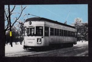 OH Oakwood Dayton Trolley Train Car OHIO Postcard