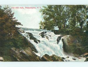 Unused Pre-1907 OLD MILL FALLS WATERFALL Philadelphia New York NY t3225