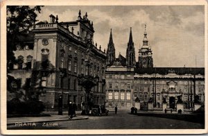 Czech Republic Praha Prague Zamek Vintage Postcard  09.73