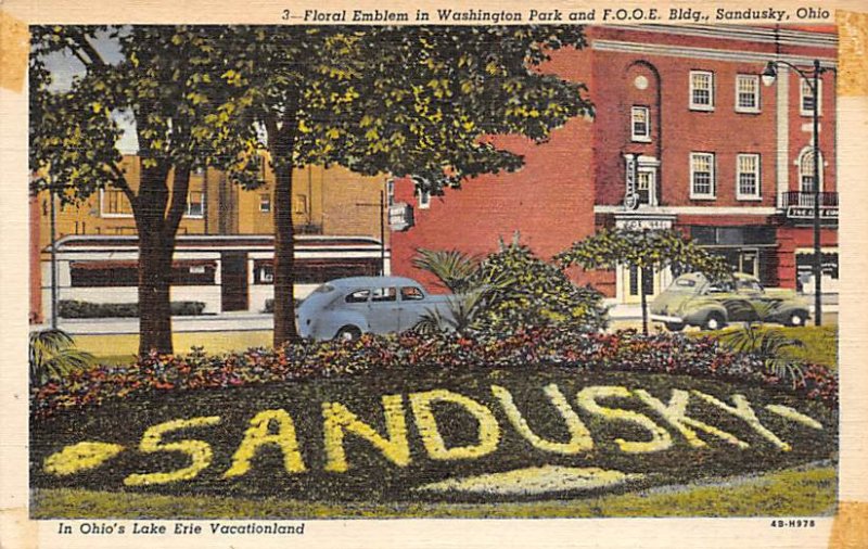 Floral Emblem, Washington Park F. O. O. E. Building - Sandusky, Ohio OH