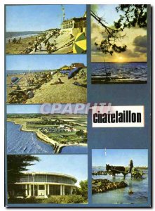 Modern Postcard Chatelaillon Charente Maritime Beach and Cliff Boucholeurs th...