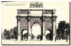 Old Postcard The Paris Arc de Triomphe du Carrousel