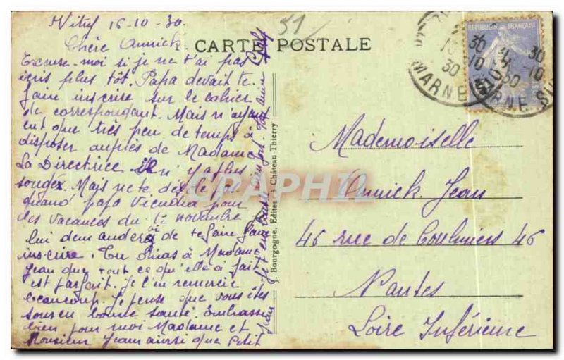 Old Postcard Vitry le Francois Marne Votive Monument