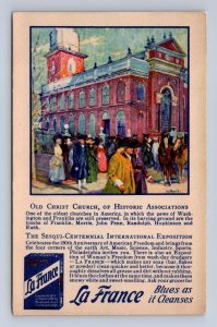 LA FRANCE SOAP CHRIST CHURCH SESQUI-CENTENIAL EXPOSITION PENNSYLVANIA POSTCARD