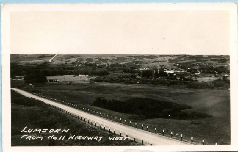 Canada - Saskatchewan, Lumsden from Highway 11 West   *RPPC