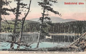 Ward Colorado Stapp's Lake Hand Colored Vintage Postcard AA8906