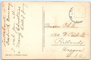 c1910s Dresden, Germany Centaur Sculpture Royal Large Garden Path Building A352