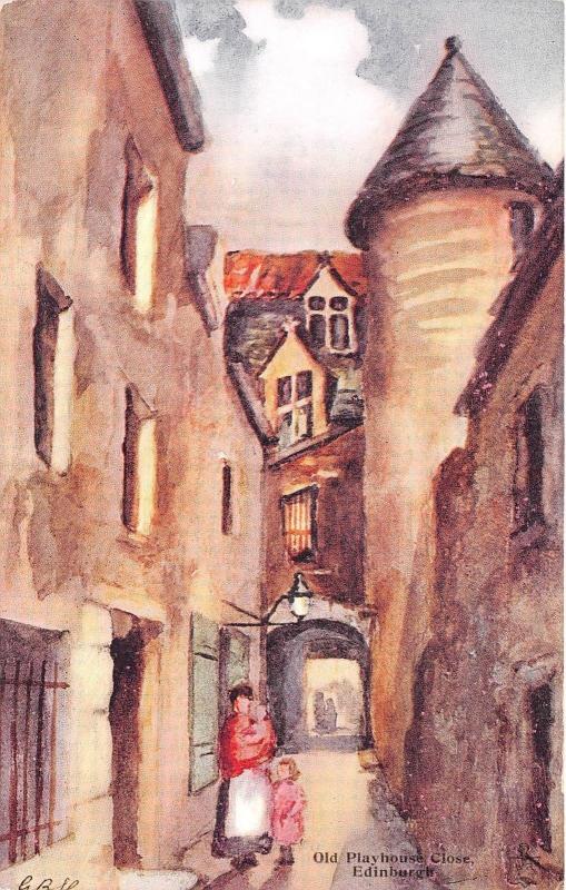 BR61182 old playhouse close  edinburgh scotland postcard painting