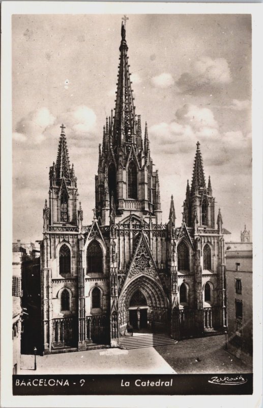 Spain Barcelona La Catedral Vintage RPPC C171