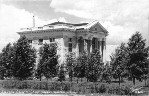 G81/ WaldenColorado RPPC Postcard c1950s Jackson County Court House