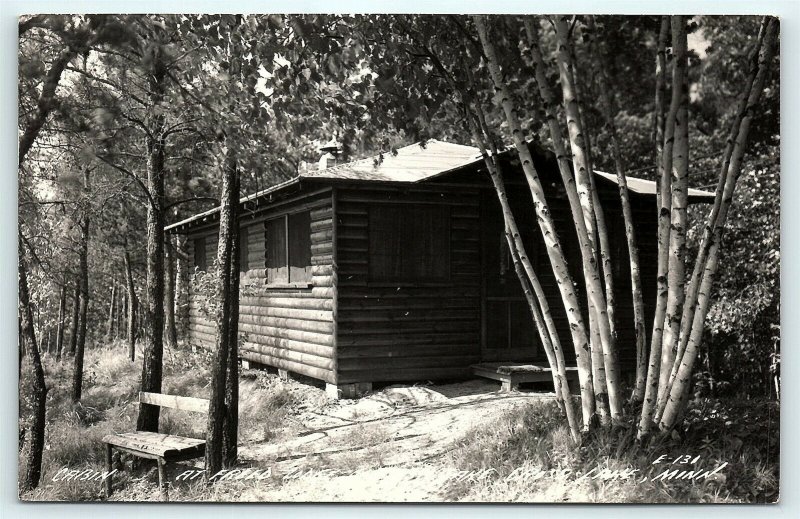 Postcard MN Cross Lake Cabin at Freed Lodge Rush Lake RPPC Real Photo E04