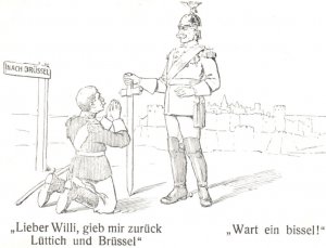 WWI German Propaganda Willi Give Back Brussels Belgium Postcard