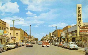 2nd Street US 30 Cars Penney Drug Store Laramie Wyoming 1950s postcard