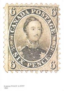 Canada  6 pence Prince Albert - prestamped