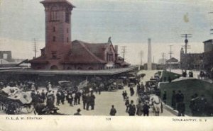 D.L.&W. Station, Binghamton, NY, USA Railroad Train Depot Unused light corner...