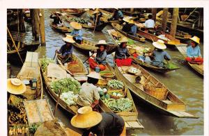 BR99000 rajburi province thailand floating market damnosaduok