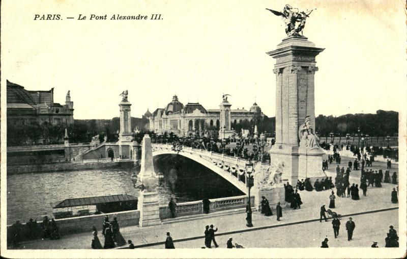 PARIS FRANCE, Le Pont Alexandre III, Vintage Postcard FR912799