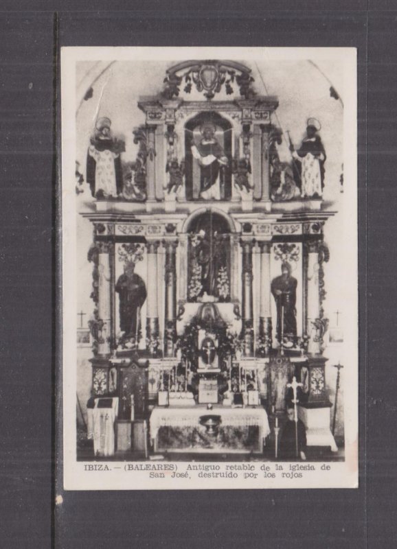 SPAIN, IBIZA, BALEARES, IGLESIA de SAN JOSE, c1950 real photo ppc., unused.