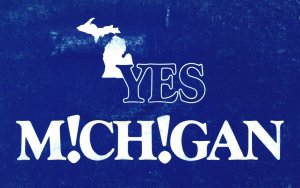 Postcard 1987 Yes Michigan Only State That Touches Four Of The Five Great Lakes