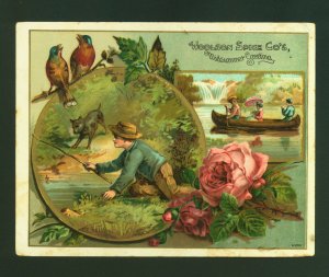 Woolson Spice Co's Midsummer Greeting Lion Coffee Vintage Large Trade Card