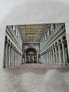 Antique Postcard from Italy, Roma - Interno Chiesa S. Paolo