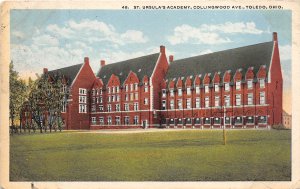 Toledo Ohio 1919 Postcard St. Ursula's Academy Collingwood Avenue