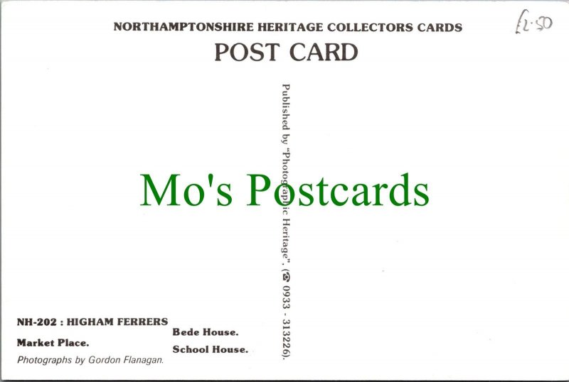 Northamptonshire Postcard - Higham Ferrers Market Place, Bede House  RR19911