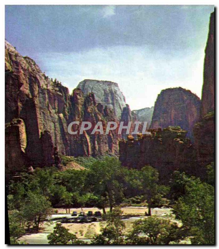 Modern Postcard Temple Sinawava At Zion National Park Utah
