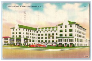 Wildwood By The Sea New Jersey Postcard Manor Hotel Exterior View c1952 Vintage