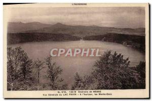 Old Postcard From Around Besse Vue Generale Du Lac Pavin At I & # 39Horizon T...