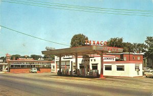 Auburn ME Jimmy's Gas Station & Diner Postcard