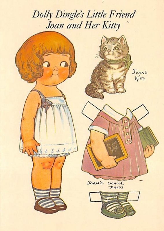 Dolly Dingles Little Friend Joan, Her Kitty, Illustration By Grace G. Drayton 