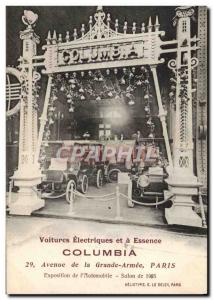 Postcard Old Cars Automobile electric and gasoline Columbia Avenue de la Gran...