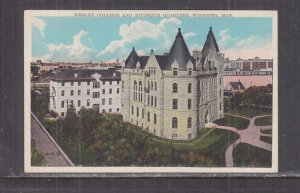 CANADA, WINNIPEG, MANITOBA, WESLEY COLLEGE & STUDENTS QUARTERS,c1920 ppc, unused
