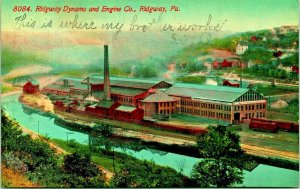 Ridgeway Dynamo and Engine Company Ridgeway Pennsylvania PA 1912 DB Postcard