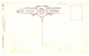 Bamforth,Auto Comic , Man talkin tp Chauffer