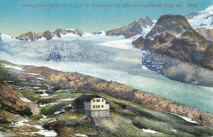 Austria Mountaineering Tyrol Vernaghütte cottage cancels postcard