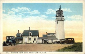 North Truro Massachusetts MA Lighthouse Cape Cod c1910s-20s Postcard