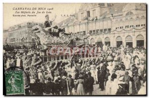 Old Postcard Nice Carnival 1908 misdeeds lotto game