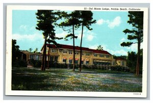 Vintage 1930's Advertising Postcard Del Monte Lodge Pebble Beach California