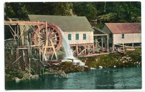 Water Wheel Ketchikan Creek Alaska 1910c postcard